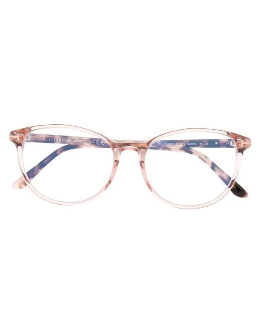 Tom Ford Pink Round-Frame Optical Glasses