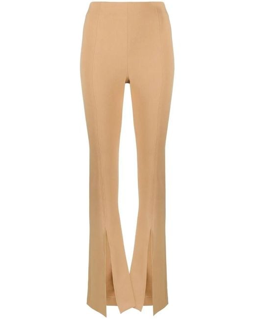 Amen Natural Ruched Cropped Satin Shirt