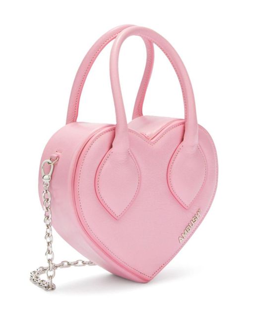 Ambush Pink Heart Leather Tote Bag