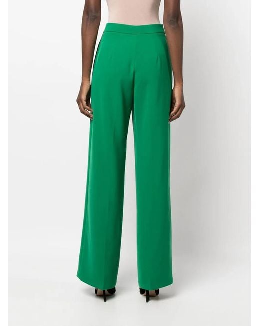 Blanca Vita Green Primula Wide-Leg Trousers