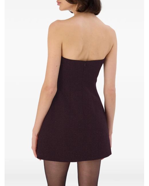 Occleus Purple Liv Strapless Mini Dress
