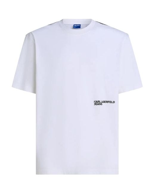 Karl Lagerfeld White Karl Lagerfeld Portrait T-Shirt for men
