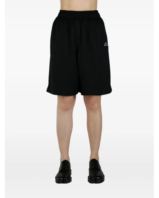 Alexander Wang Black Logo-Print Track Shorts