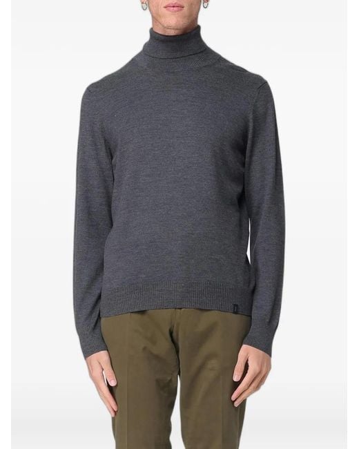Fay Gray Roll-Neck Wool Sweater for men