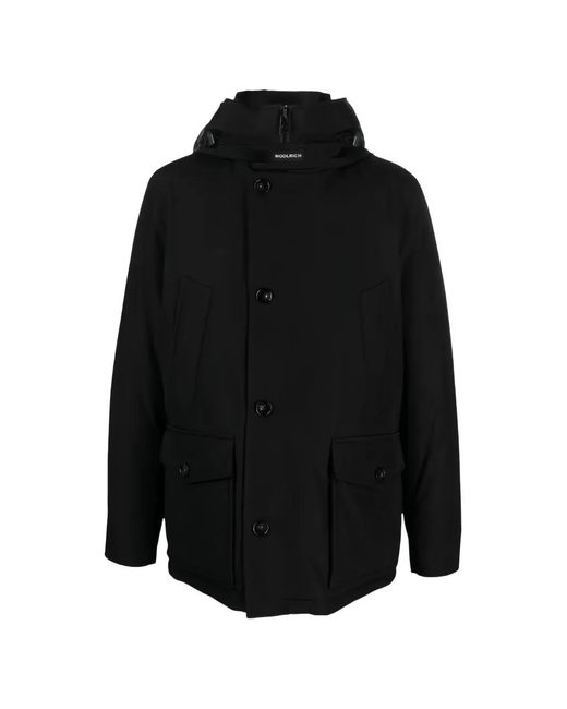 Woolrich Black Arctic Hooded Anorak for men