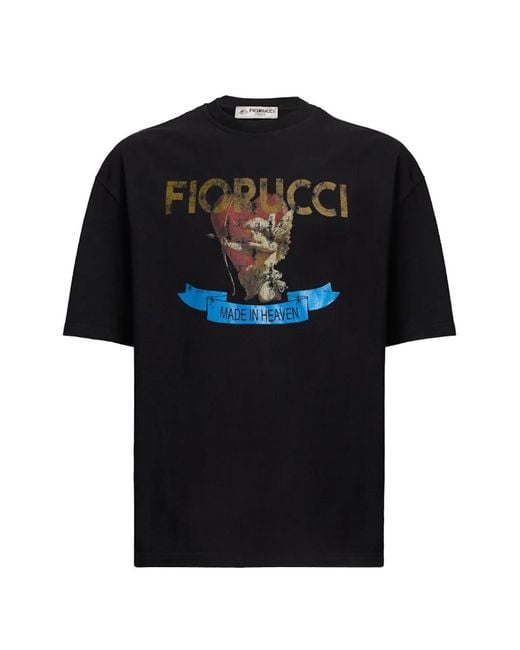 Fiorucci レディース ブラック グラフィック Tシャツ