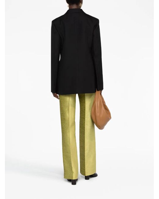 Jil Sander Black Single-Breasted Cotton Blazer