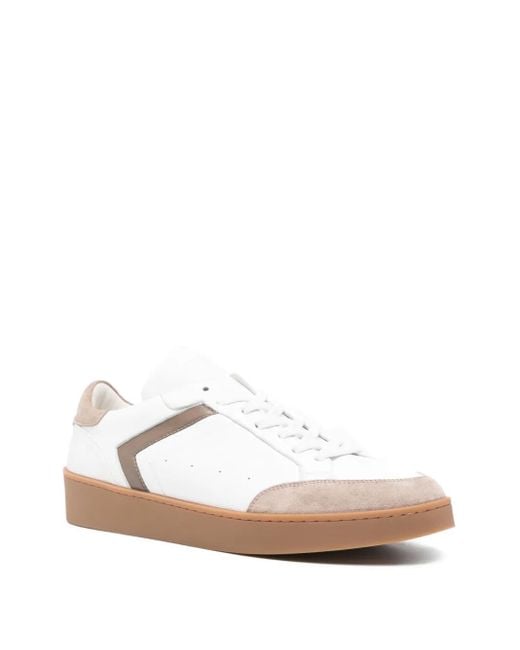 Canali White Suede Sneakers for men
