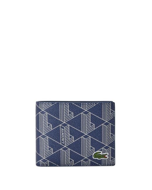 Lacoste Blue Medium The Blend Logo-appliqué Wallet for men