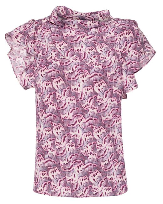 Blouse en soie Valency à design asymétrique Isabel Marant en coloris Pink