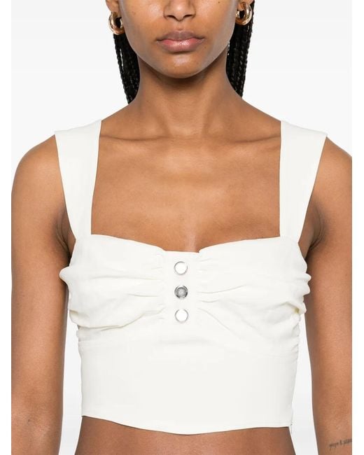 Pinko White Voyager Top