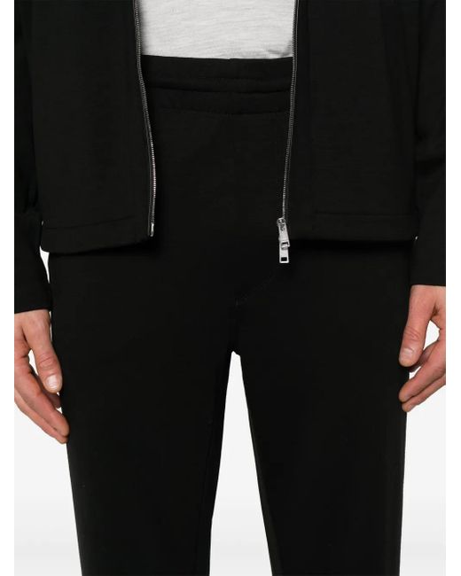 Zegna Black Wool Track Trousers for men