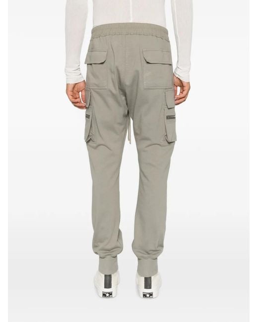 Rick Owens Gray Drawstring Cargo Pants for men