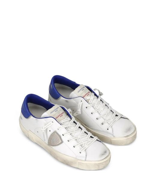 Philippe Model White Logo-Appliqué Sneakers