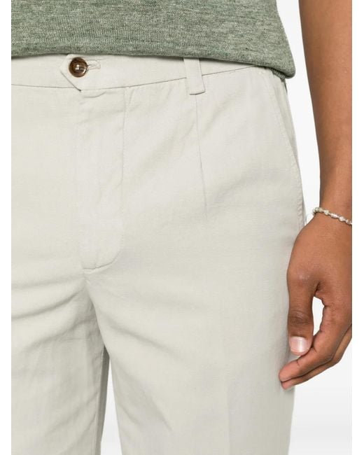 Briglia 1949 White Portofino Pleated Trousers for men