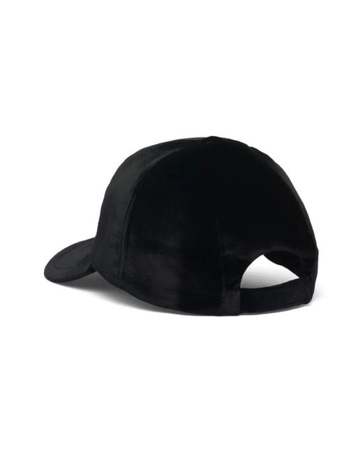 Prada Black Velvet Baseball Cap