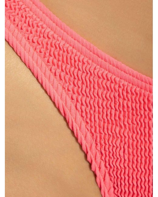 Bondeye Pink Bound Seersucker-Bikinihöschen