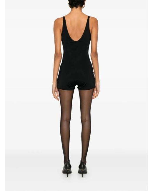 MITILIANE COUTURE Black Adjustable Straps Playsuits