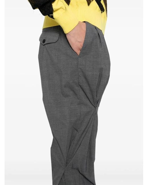 MASU Gray Warp Trousers for men