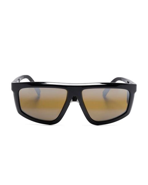 Vuarnet Black Rectangle-Frame Sunglasses