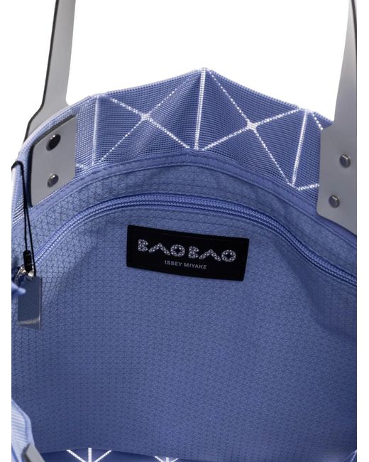 Issey Miyake Blue Shopper Geometric-Panel Tote Bag