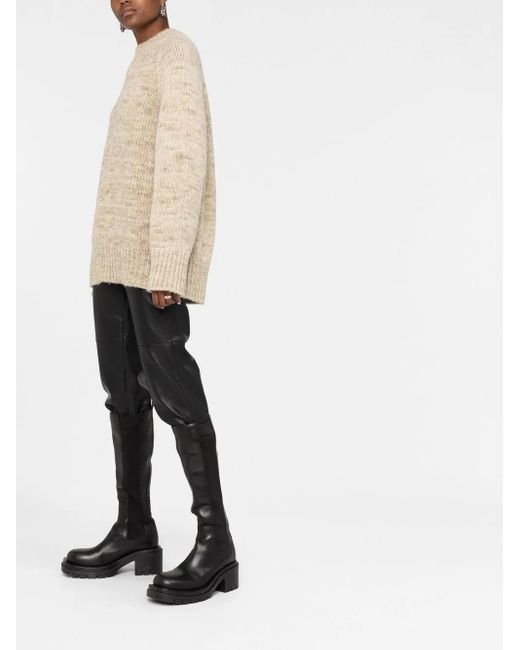 Maison Margiela Natural Chunky-knit Crew-neck Jumper