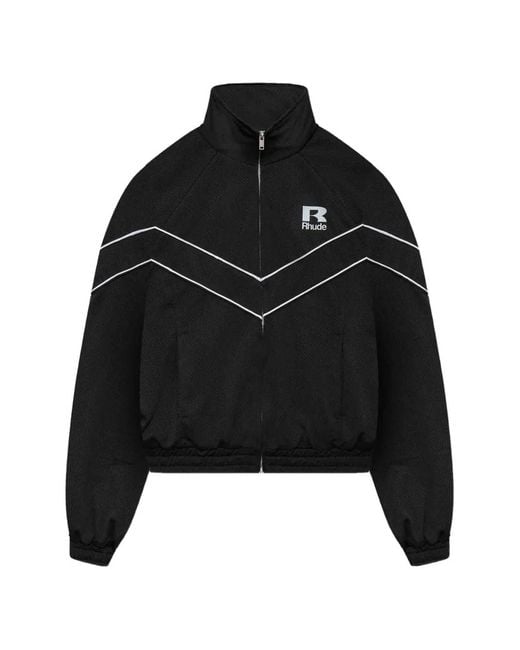 Rhude Black Sweat À Fermeture Zippée for men