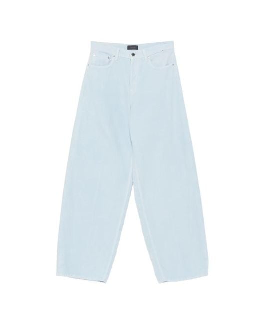 Haikure Blue Corduroy Wide-Leg Trousers