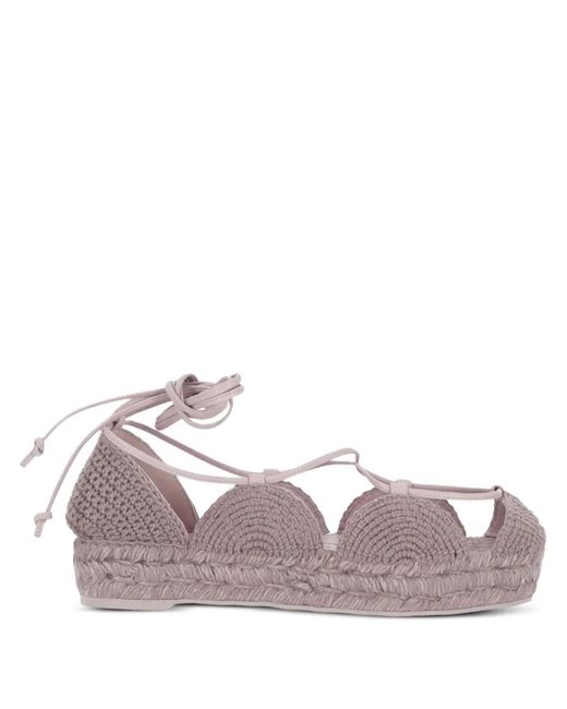 Espadrilles À Lacets Loewe en coloris Pink