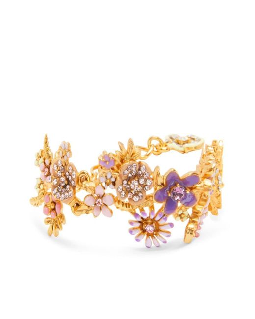Bracelet Flower Garden Oscar de la Renta en coloris Metallic