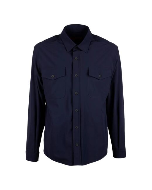 Cruna Blue Osaka Flap-Pocket Shirt for men