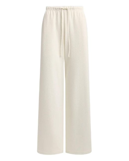 12 STOREEZ White Textured Trousers