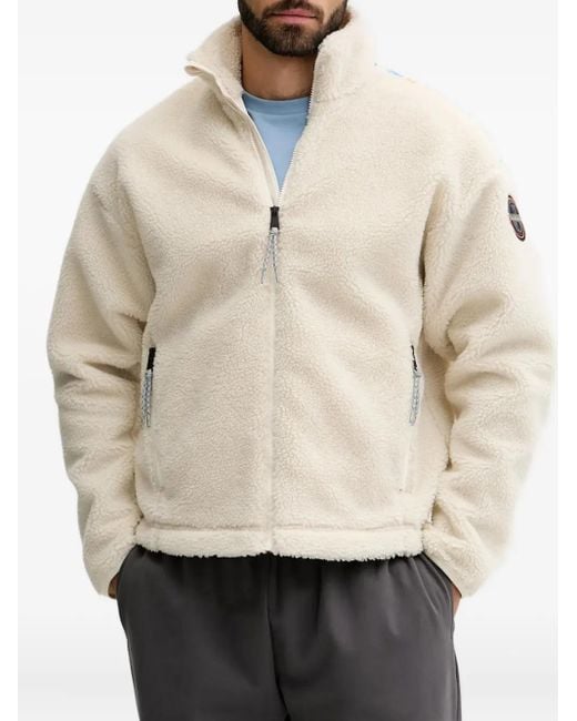 Napapijri T-Fiemme Fleece Jack in het Natural voor heren