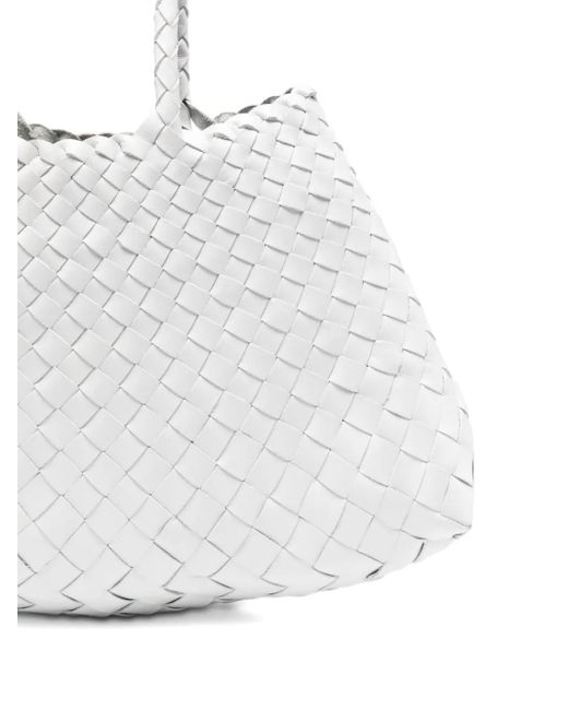 Bolso shopper tejido de piel Dragon Diffusion de color White