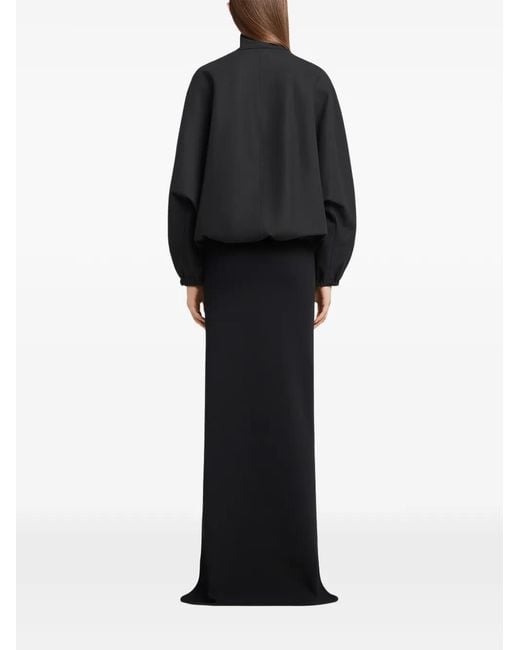 Courreges Black Circle-Edged Knitted Asymmetric Skirt