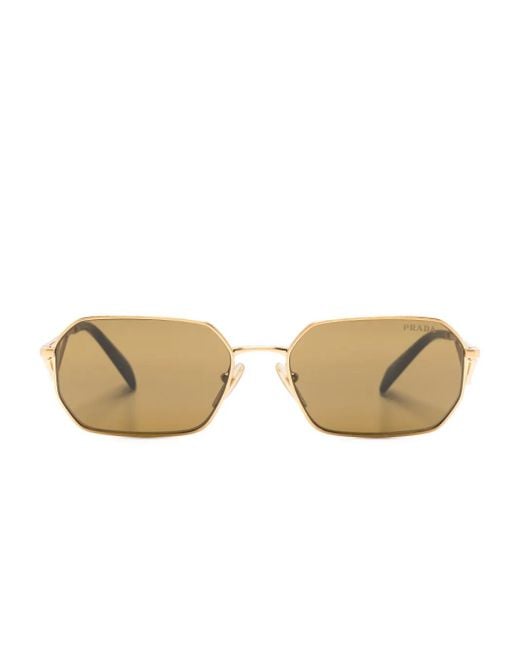 Prada Brown Sunglasses With Triangle Logo