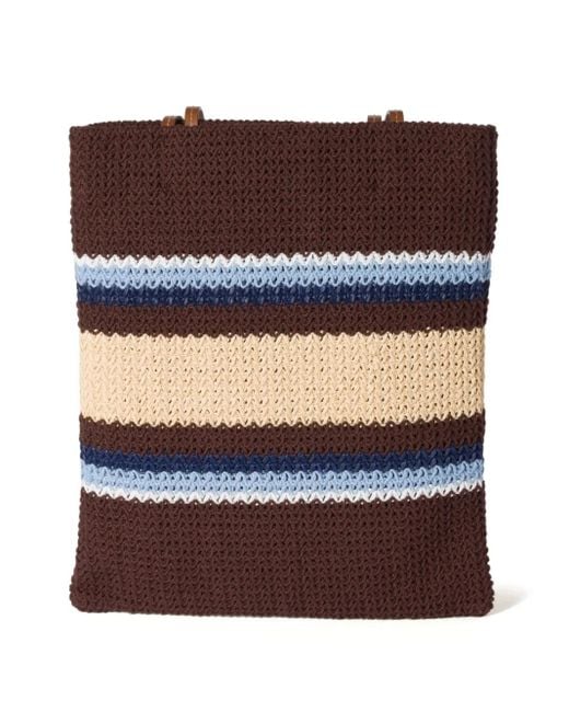 Miu Miu Brown Rafia Effect Tote Bag