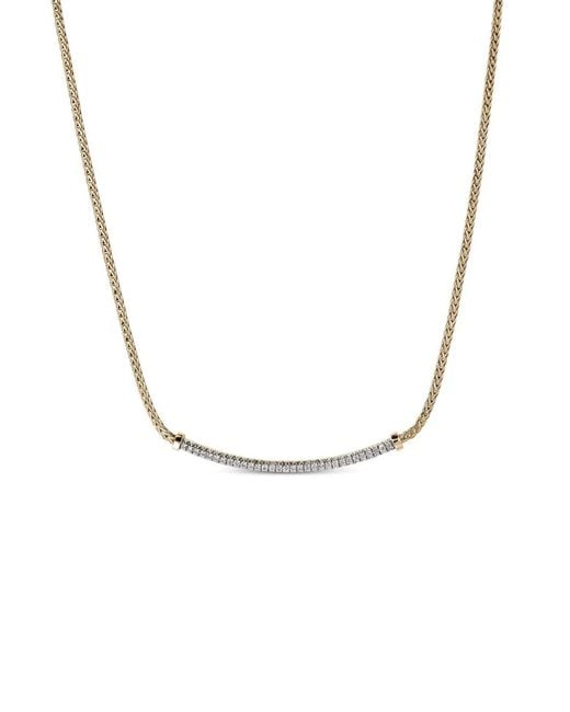 John Hardy Metallic 14Kt Jh Essential Diamond Necklace