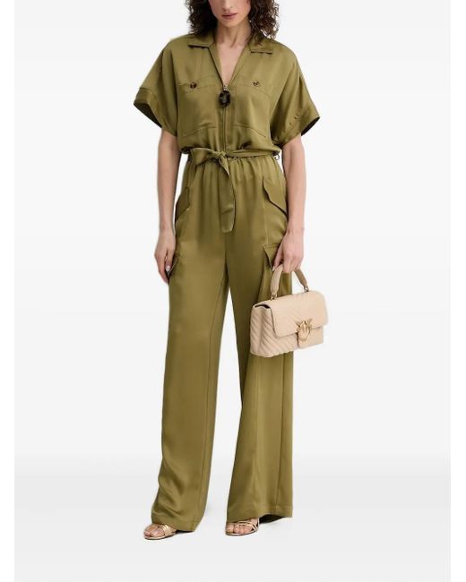 SIMONA CORSELLINI Green Zip-Fastening Pocket Jumpsuit