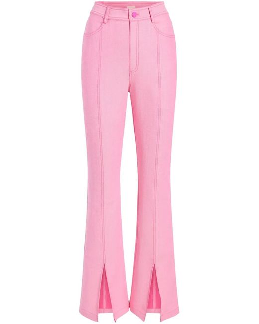 Cinq À Sept Pink Shanis High-Rise Panelled Jeans