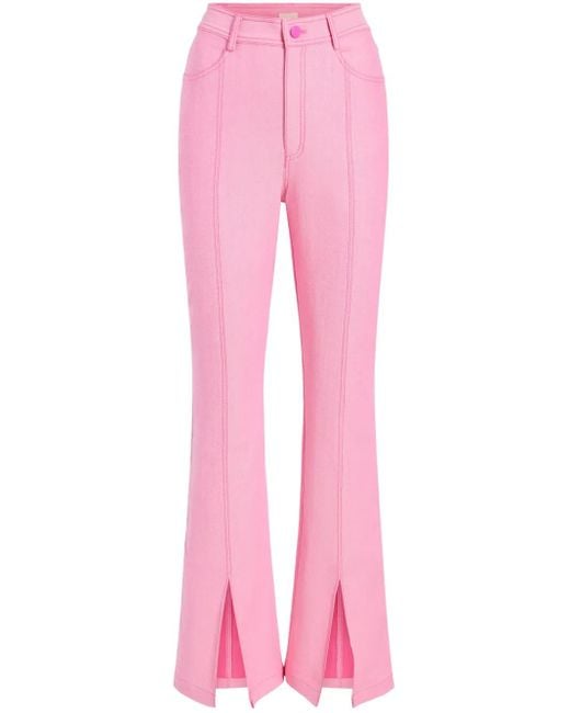 Cinq À Sept Pink Shanis High-Rise Panelled Jeans
