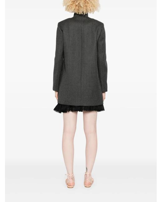 Chloé Black Zip-Up Oversize Coat