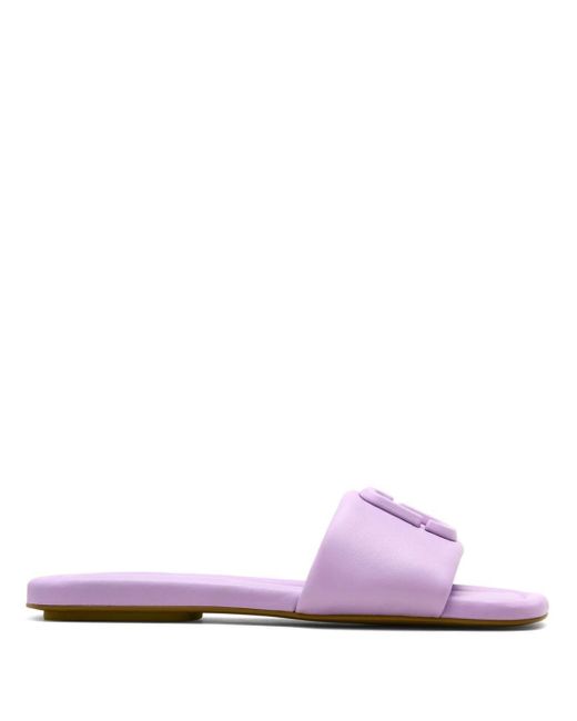 Mules con placca logo di Marc Jacobs in Pink