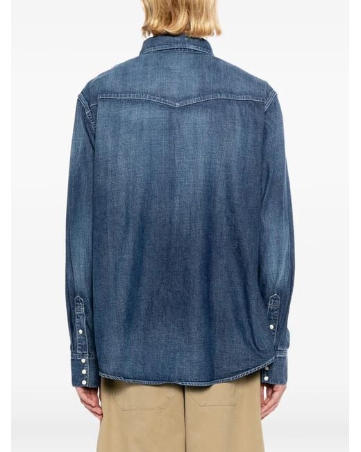 Visvim Social Sculpture Overhemd in het Blue voor heren