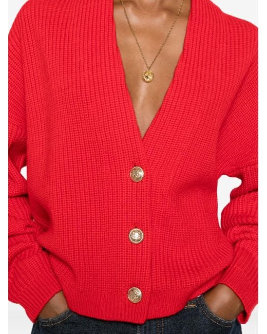 Cárdigan con cuello en V Alice + Olivia de color Red