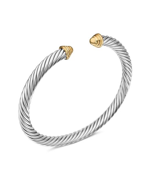 David Yurman Metallic 14Kt And Sterling Classic Cable Bracelet (5Mm)
