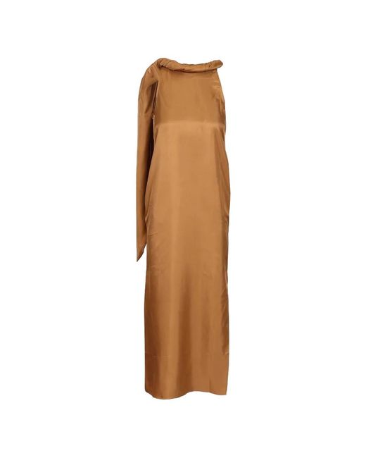 Loulou de Saison Natural Susan Twisted-Collar Dress
