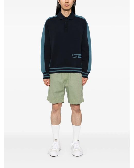 Maison Kitsuné Blue Flash Fox Polo for men