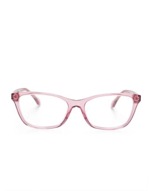 Versace Pink Brille Mit Eckigem Gestell
