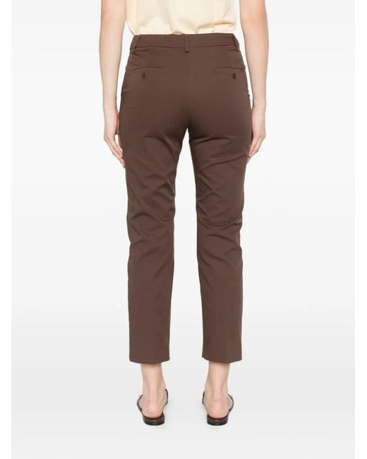 Weekend by Maxmara Brown Cropped Cigarette Trousers